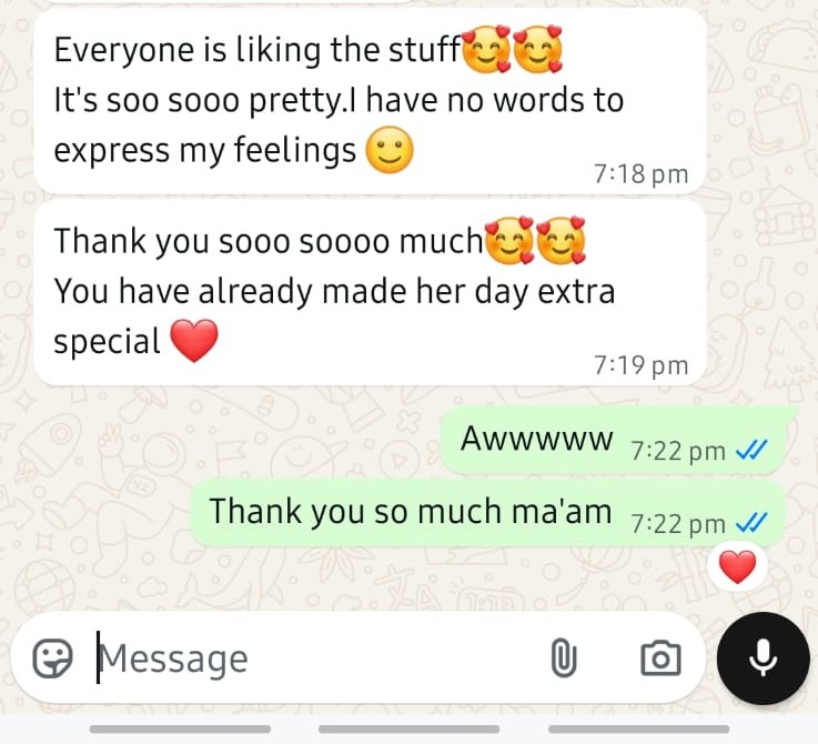 Feedback from Ritika Jain